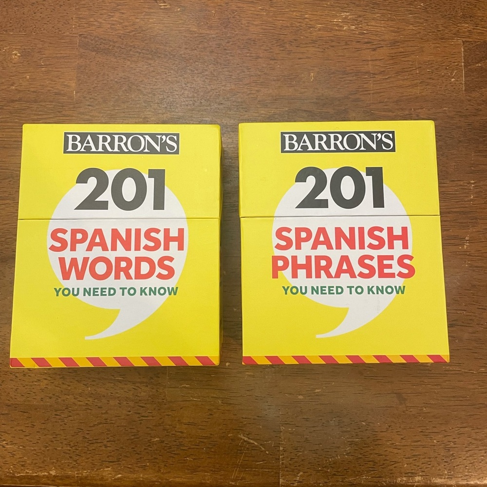 Barron’s 201 Spanish words & phrases flashcards